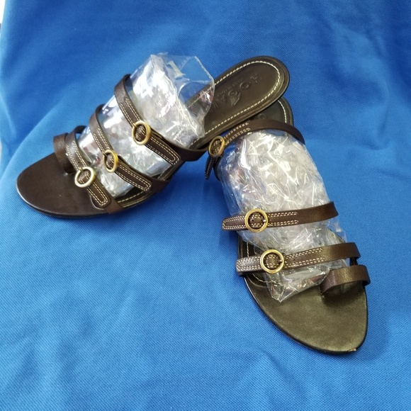 Hogan Brown leather strap sandals size 8I - Picture 1 of 8